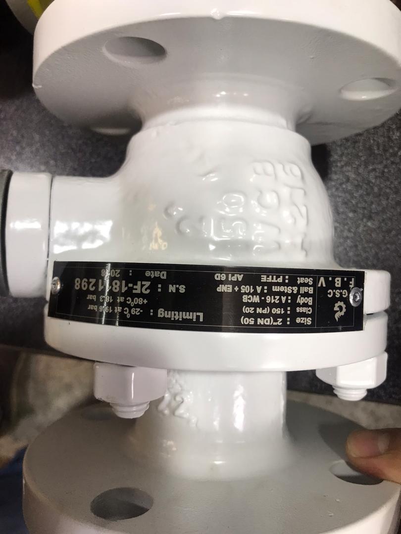 شیر توپی ۲ اینچ فولادی(WCB) کلاس ۱۵۰ فلنچ دار